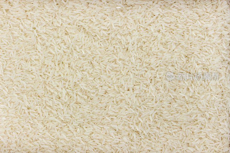 米饭质地。茉莉花大米背景