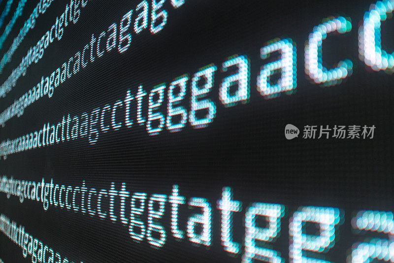LED显示屏上的DNA序列