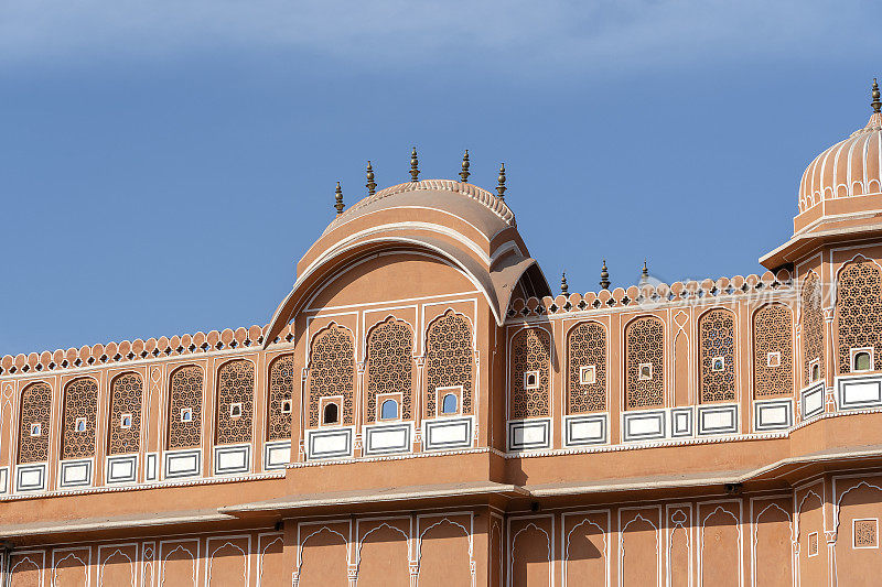 印度拉贾斯坦邦古城斋浦尔的粉红色风之宫