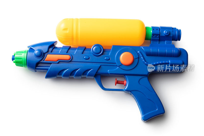 玩具:水枪隔离在白色背景