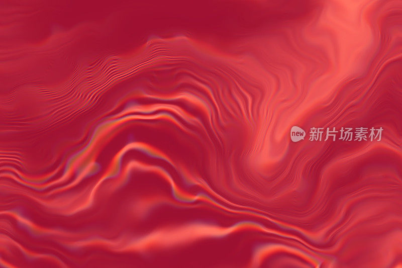 珊瑚活波浪背景大理石的Ombre图案棱镜效果抽象桃红色波浪梯度大理石纹理时尚色彩图像