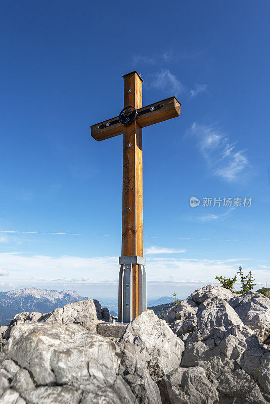 巴伐利亚阿尔卑斯的詹纳山峰顶