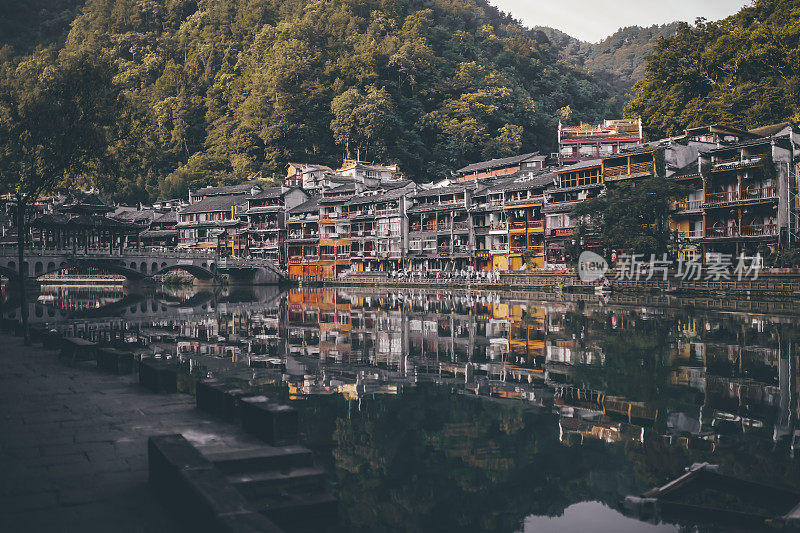 凤凰古城风光，湖南，中国