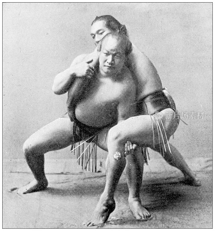 日本古玩旅行照片:相扑摔跤