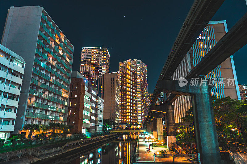 东京柴浦的夜景