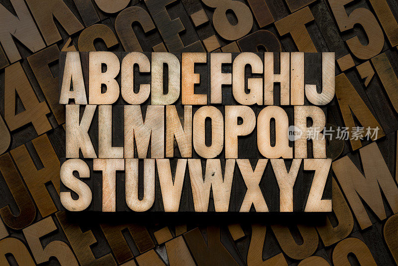 木版英文字母