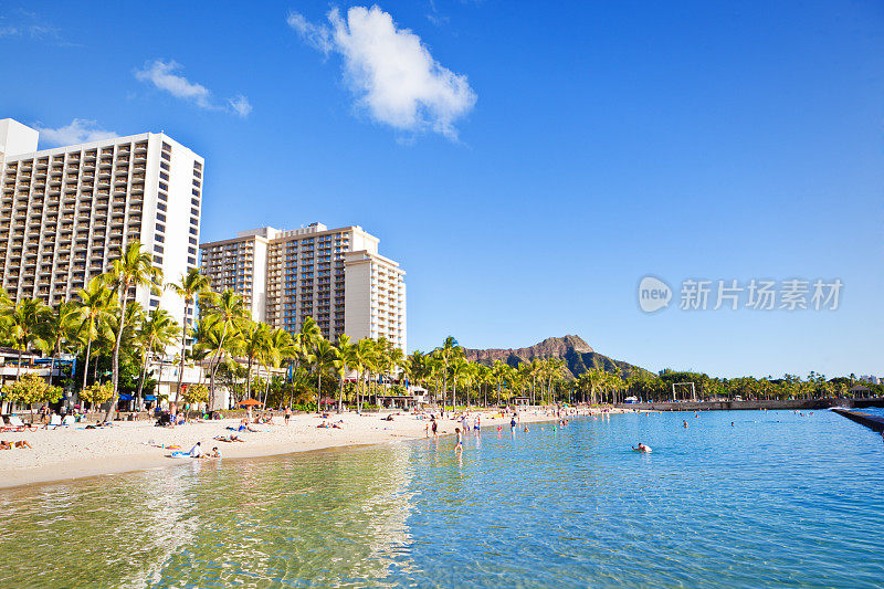 美国夏威夷檀香山怀基基海滩和度假酒店