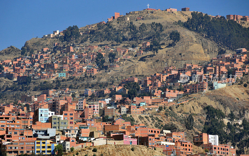 玻利维亚拉巴斯:北部郊区