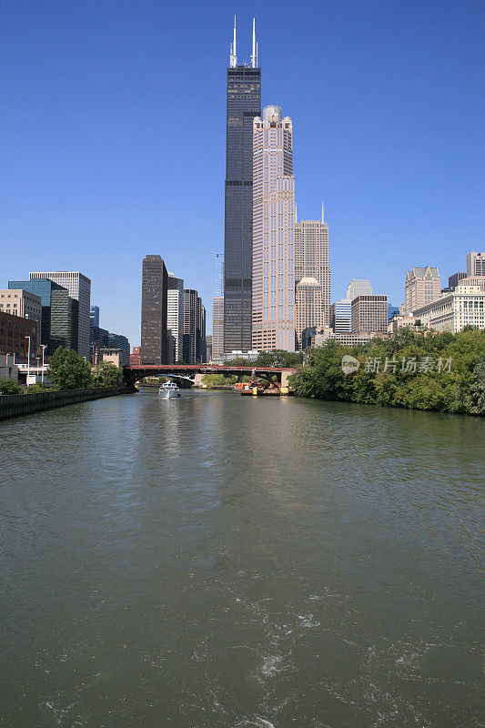 西尔斯大厦和芝加哥河