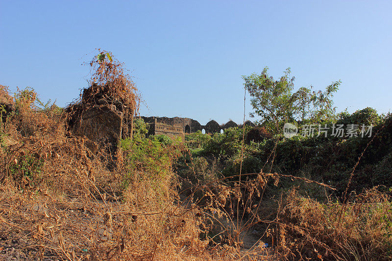 印度马哈拉施特拉邦一座岛上的Murud-Janjira堡垒遗址
