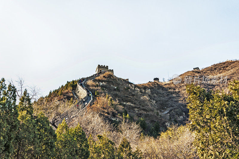 中国长城八达岭段穿越山顶