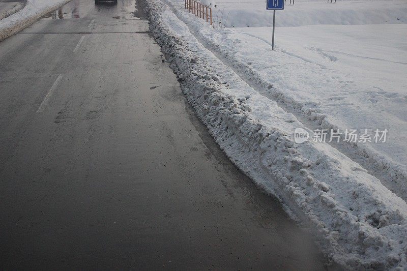 冬天雪风景画