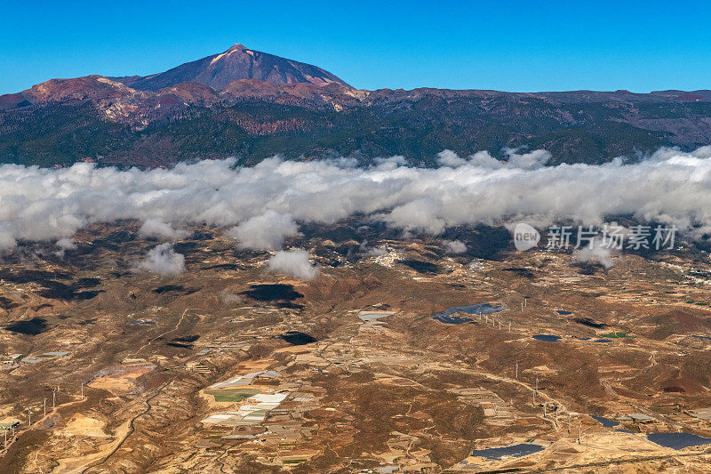 特内里费岛和泰德火山鸟瞰图，西班牙