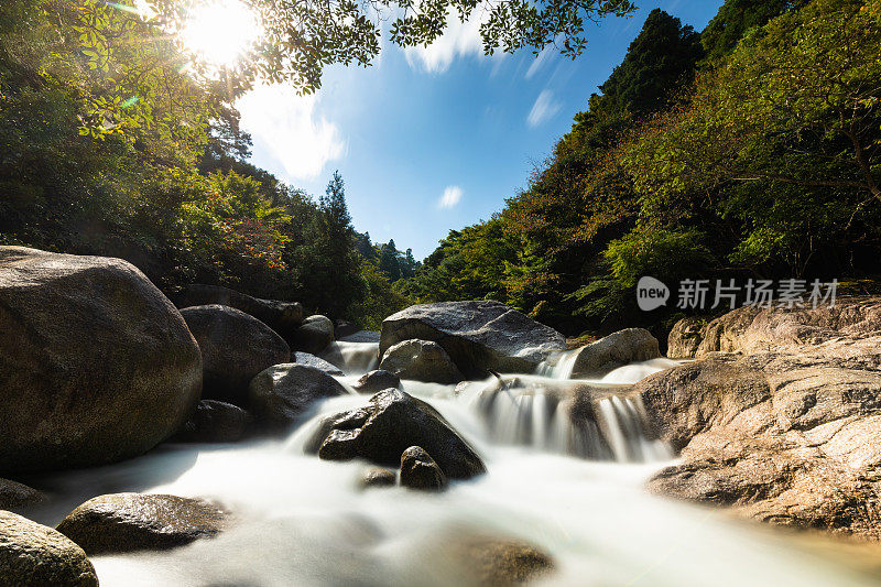 原始山溪长时间暴露