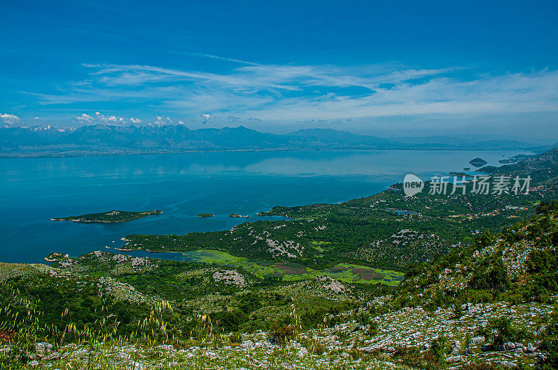 黑山的斯卡达尔湖景观