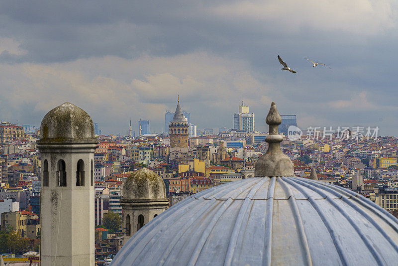 Süleymaniye综合体，伊斯坦布尔全景