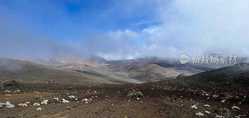 夏威夷毛伊岛的哈雷阿卡拉火山口