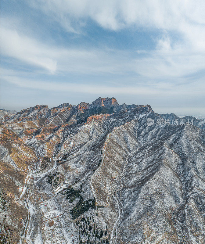 中国河北省石家庄市赞皇县石柱山风景区航拍