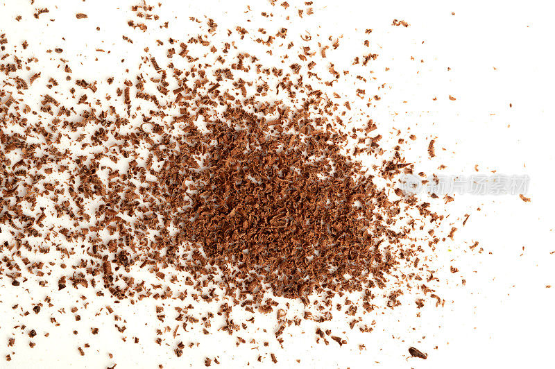 采购产品磨碎的巧克力堆分离，粉碎的巧克力刨花，碎屑，分散的薄片，可可粉