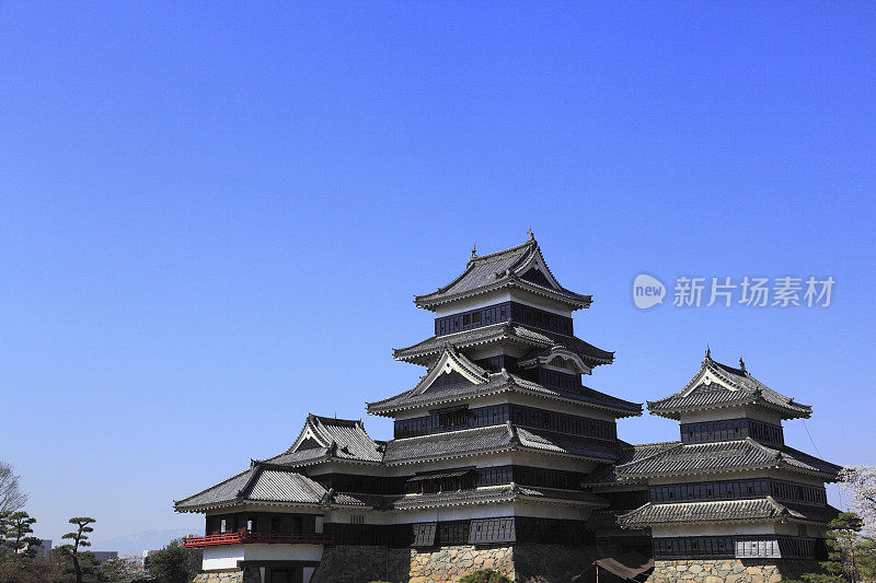松本城堡，日本，长野县，松本，长野县