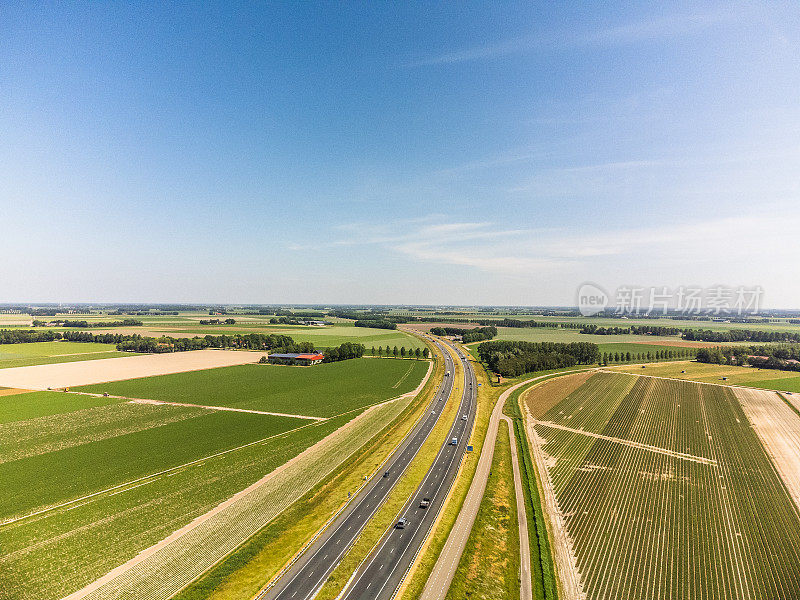 Flevoland的A6高速公路，靠近Ketelbrug