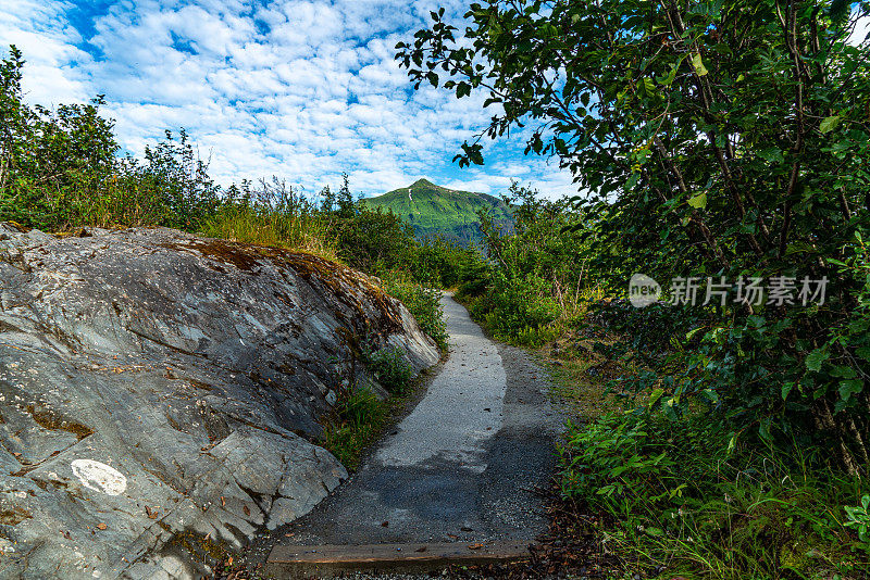 阿拉斯加朱诺的门登霍尔湖小径