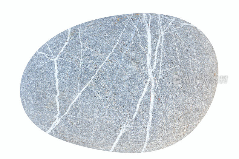 鹅卵石，孤立在白色的背景上