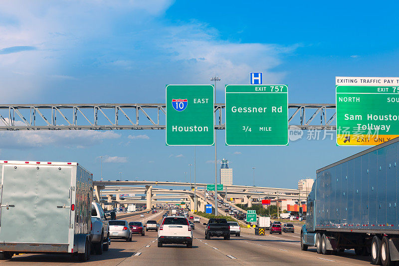 休斯顿凯蒂高速公路Fwy在美国德克萨斯州
