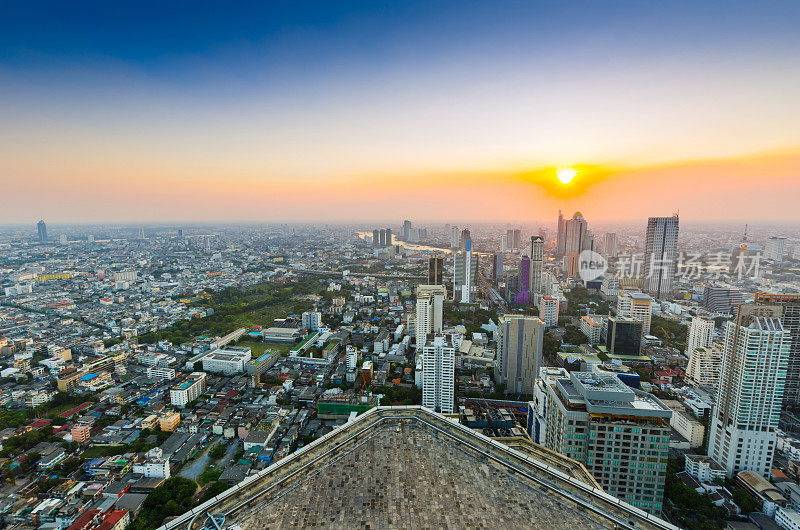 泰国曼谷的城市景观全景