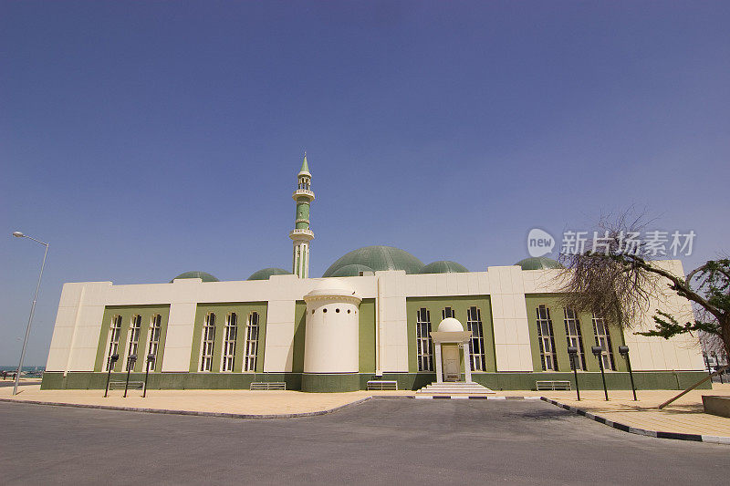 卡塔尔多哈的绿色清真寺