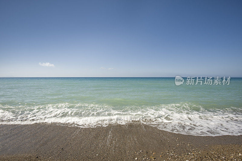 地中海，西西里岛的海滩