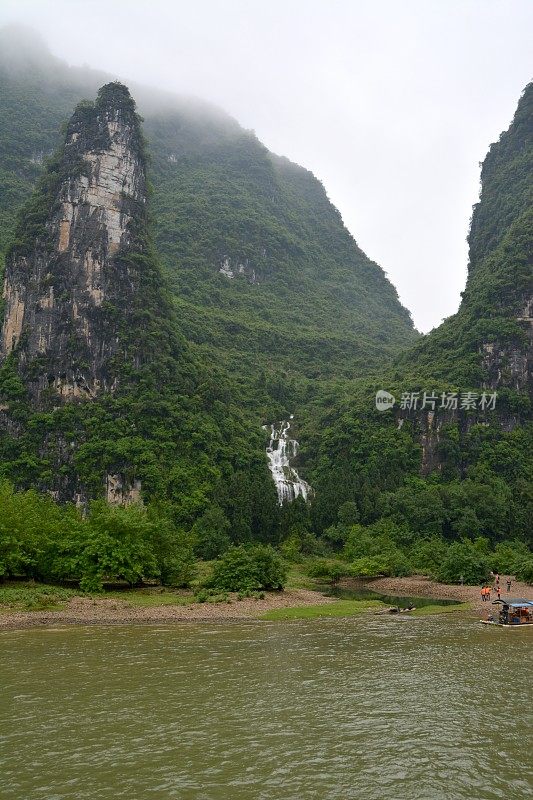 中国广西地区的漓江喀斯特风光