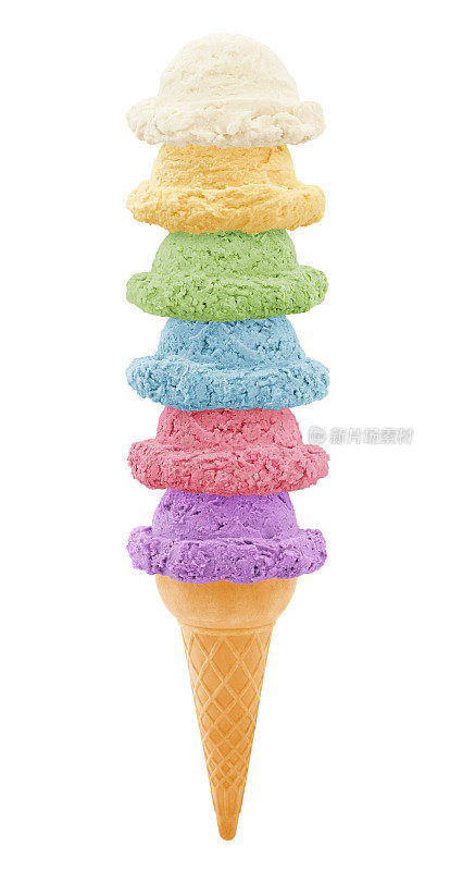 五彩冰淇淋塔