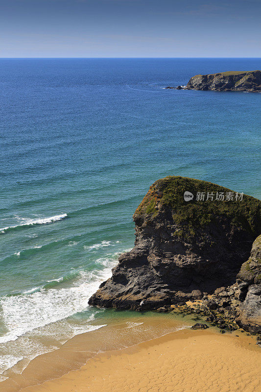 Bedruthan阶梯的全景