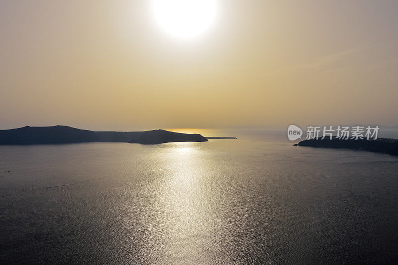 希腊圣托里尼岛美丽的海景