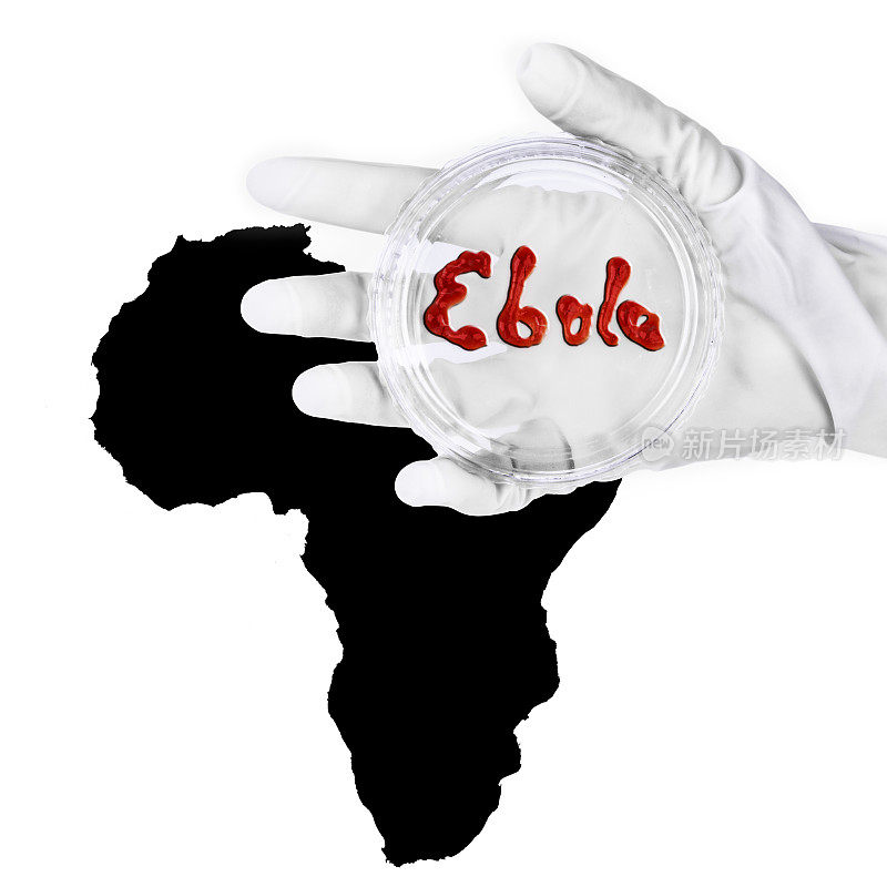 埃博拉病毒-非洲地图上的培养皿