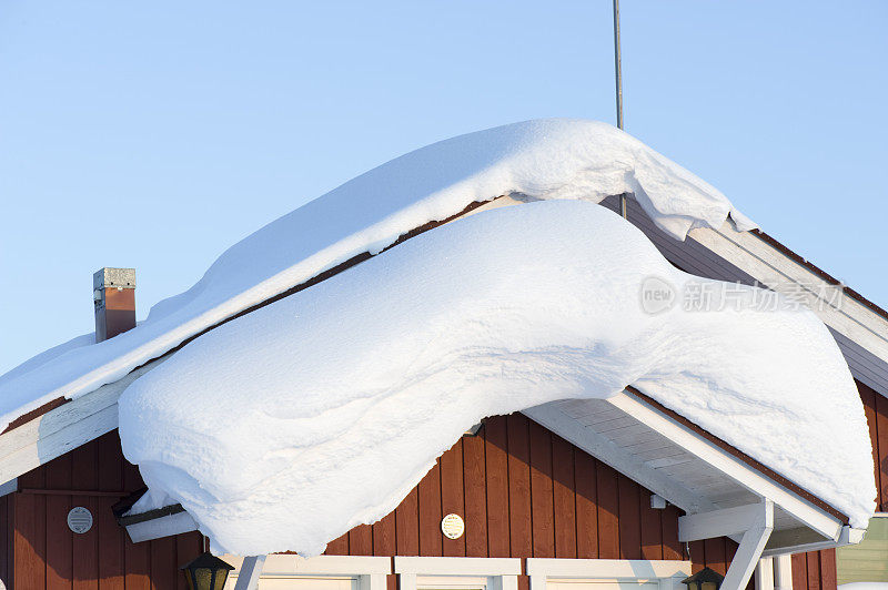 雪堆上屋顶