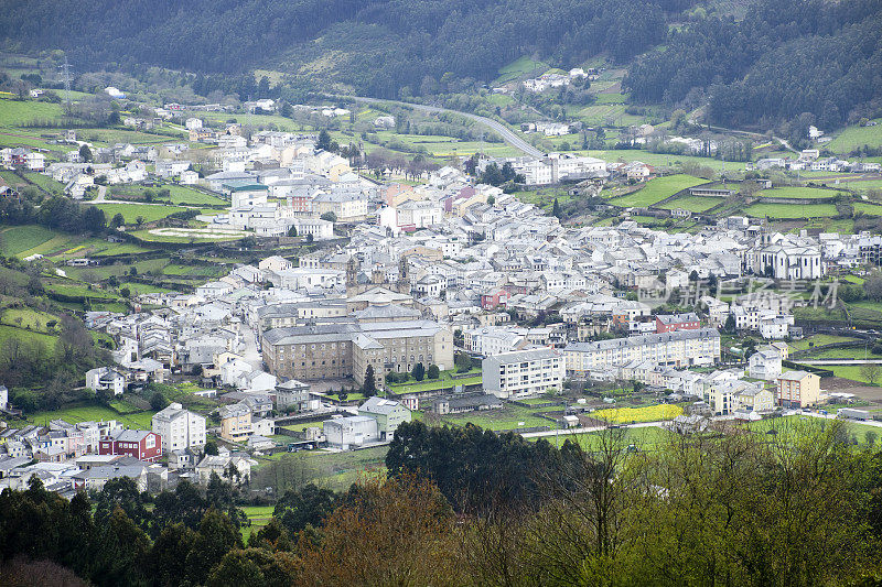 Mondoñedo小镇景观，卢戈省，加利西亚，西班牙。