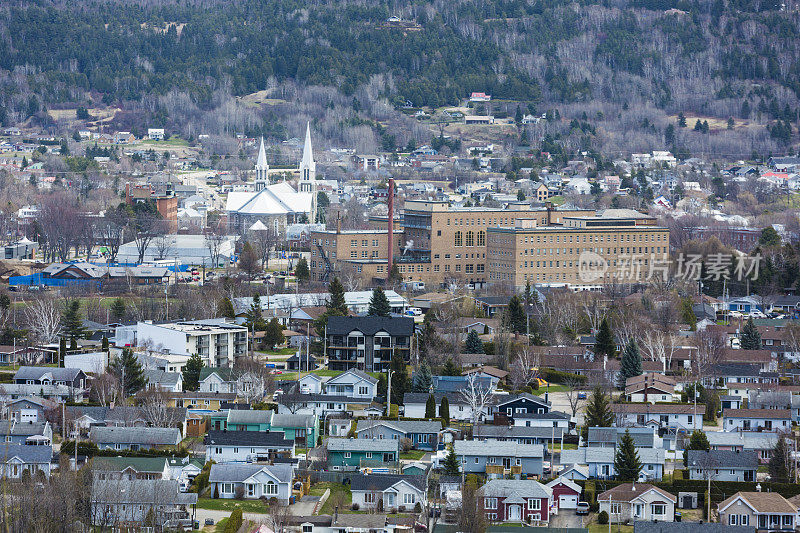 拜伊圣保罗的城市景观，在地区县Charlevoix，魁北克。