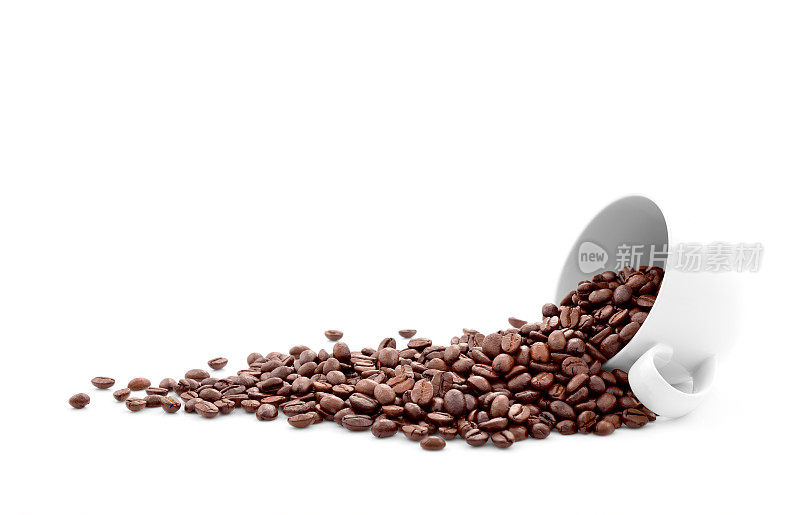 咖啡杯里的咖啡豆