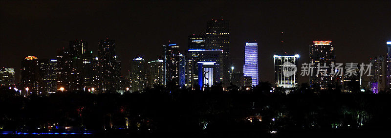 迈阿密市中心的夜景