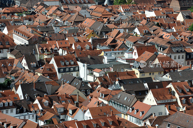 德国建筑屋顶鸟瞰图