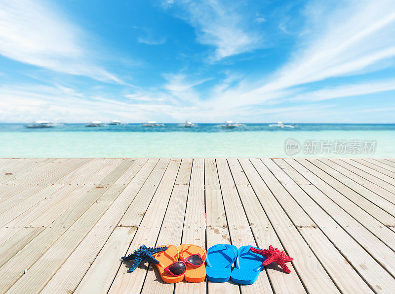 夏天的海滩度假