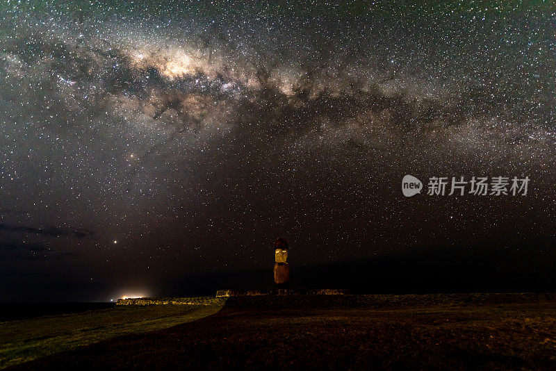 复活节岛上的银河