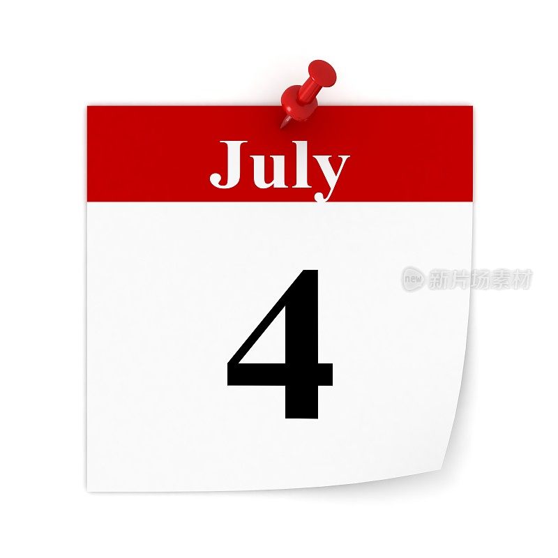 7月4日独立日日历