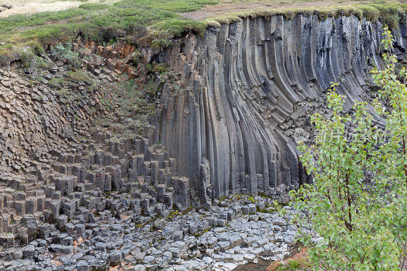 Studlagil玄武岩峡谷