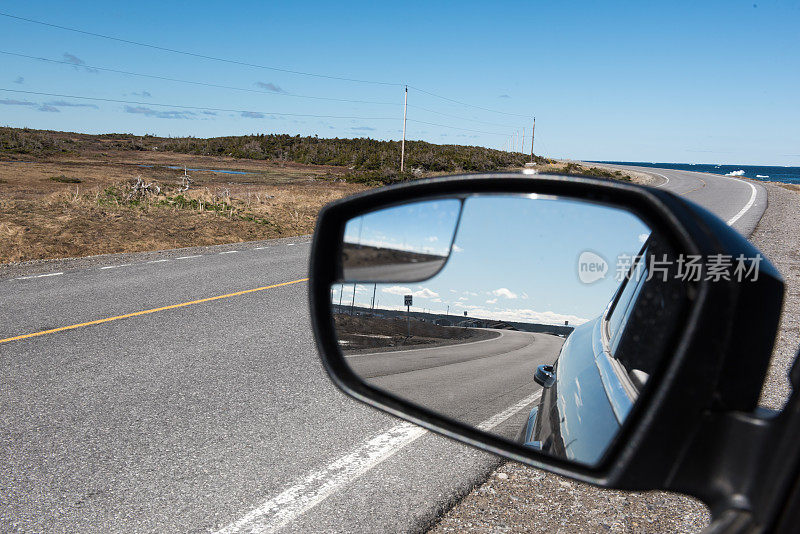 NL-430高速公路的景色，绿岛湾，纽芬兰和拉布拉多，加拿大