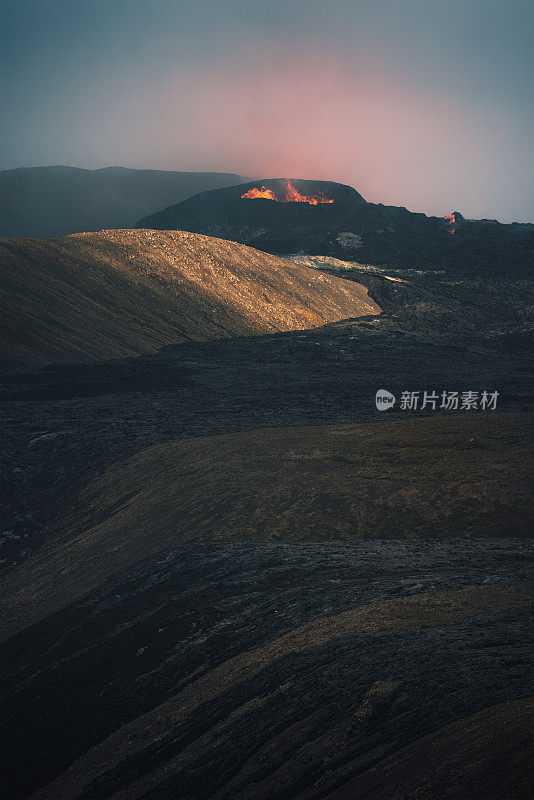 冰岛的Fagradalsfjall火山