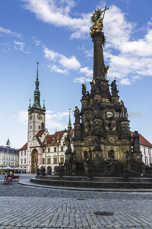圣三位一体柱，奥洛穆茨市政厅，摩拉维亚，捷克共和国