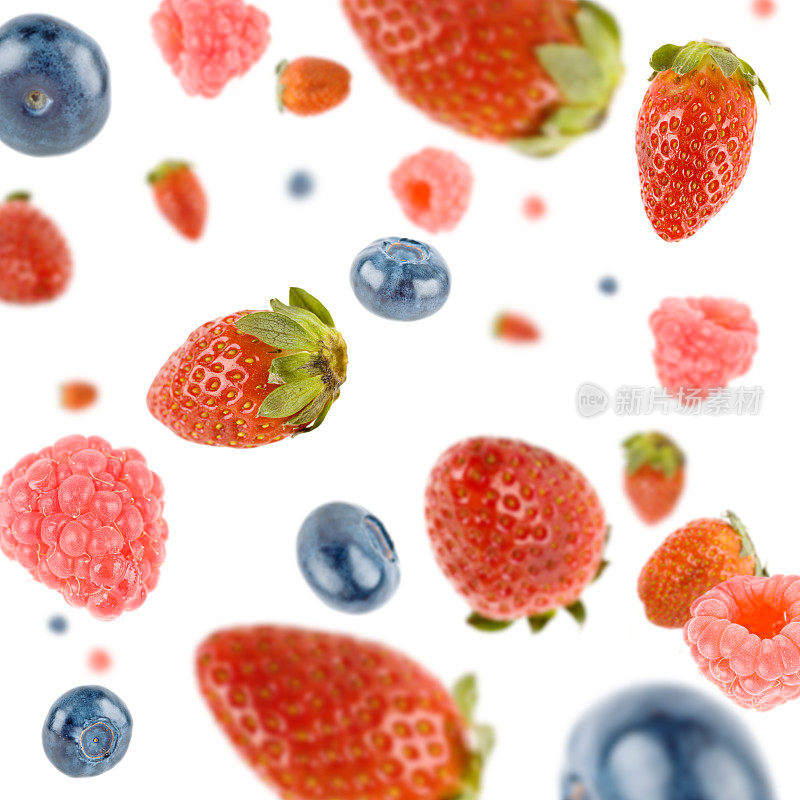 草莓，蓝莓，蔓越莓爆炸